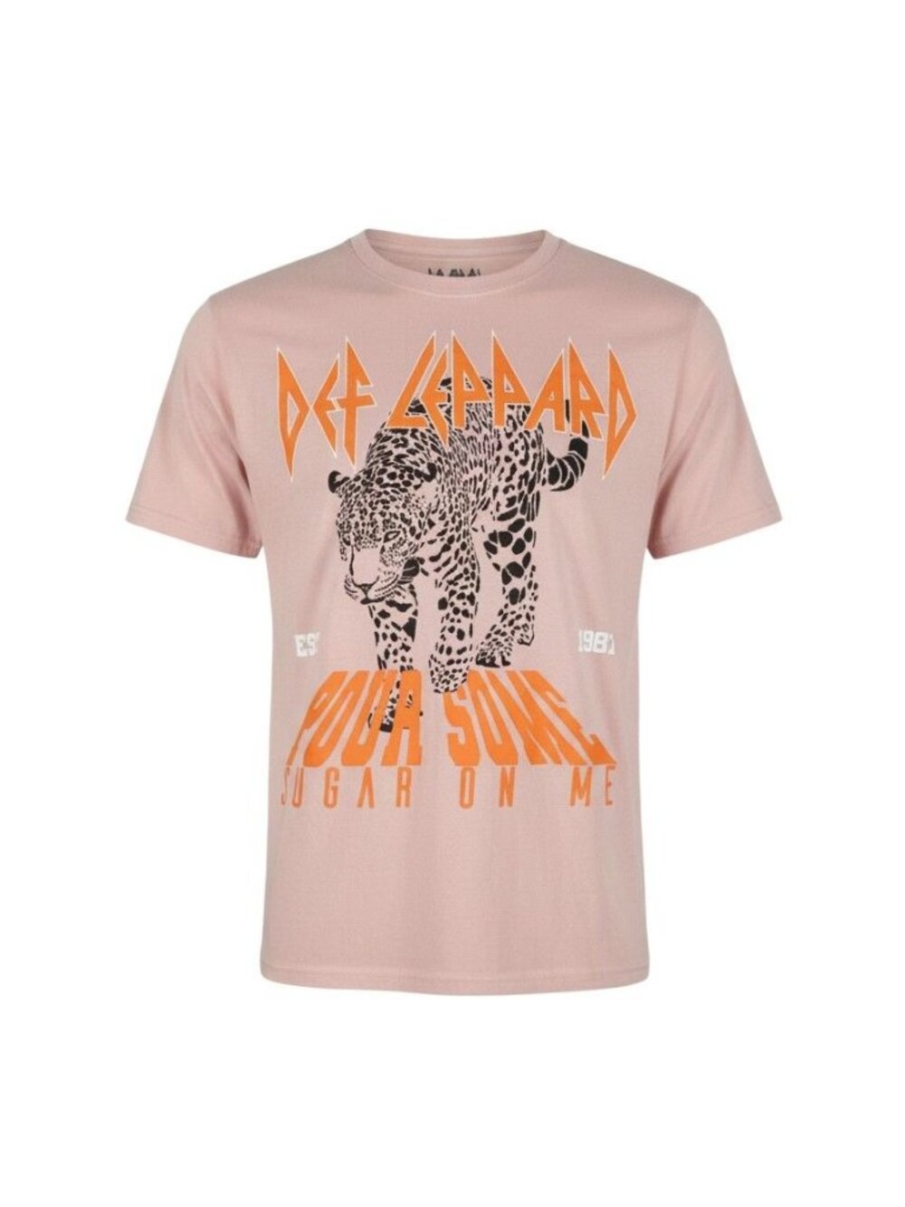 Def Leppard Pink Graphic Tee Pour Some Sugar On Me 1987 Band T-Shirt L *2025
